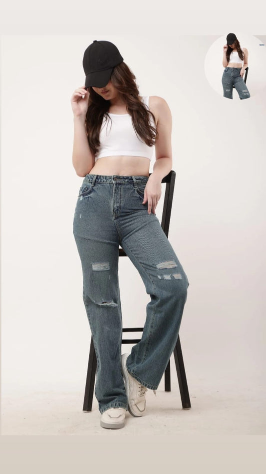 Statement Denim Rugged Jeans